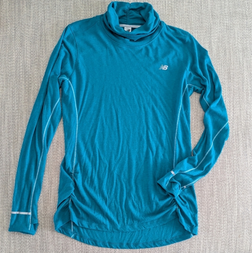 New balance wool blend turtleneck running tee baselayer